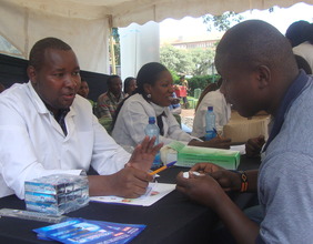 Discussing proper oral care