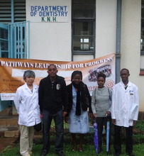 A Global Giving donor visiting Dentcare project