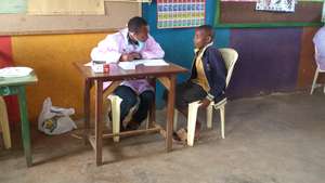 Serving patients at dental clinic