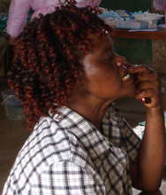 Patient indicating location of problem