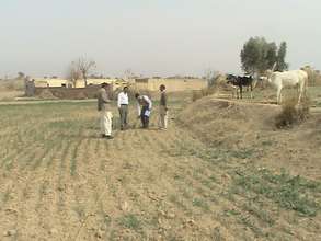 Surveying the selected site in Ranjali