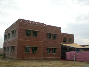 A completed multi-floor school building