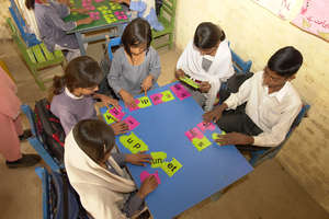 The Ranjali students in their rented classroom