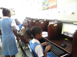 Students at the Center's Computer Area