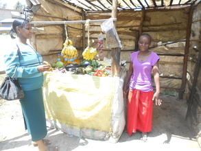 One of the girls with her new business