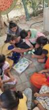 Children in vacation camp games