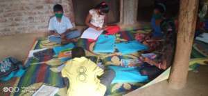 Engrossed in their activity from activity kit