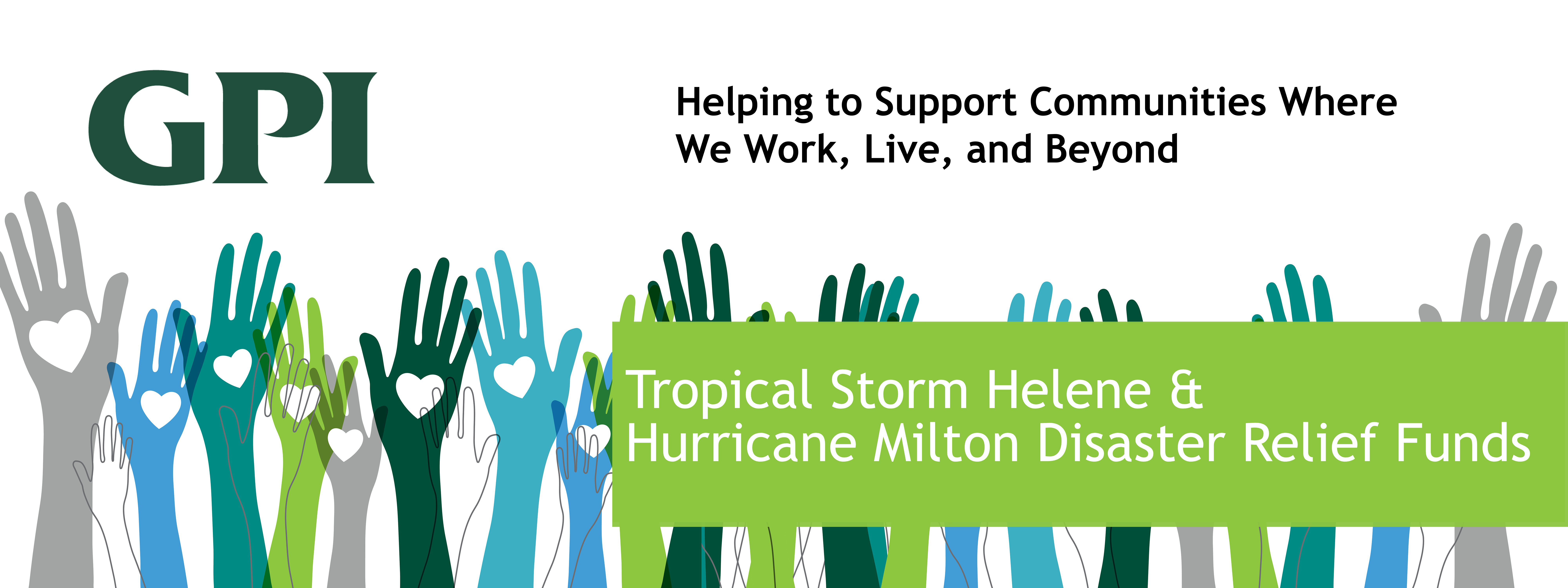 GPI Cares support for Tropical Storm Helene and Hurricane Milton
